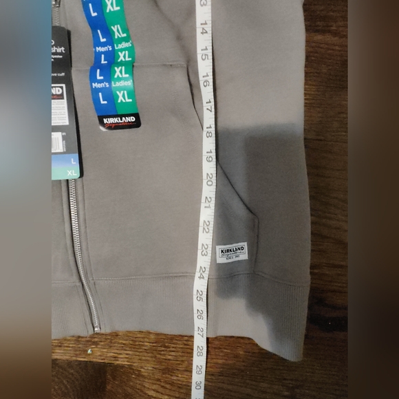New! Gray Hoodie Sweatshirt Kirkland Signature Men/Women Size L/XL Or XL/XXL NWT - Picture 10 of 16